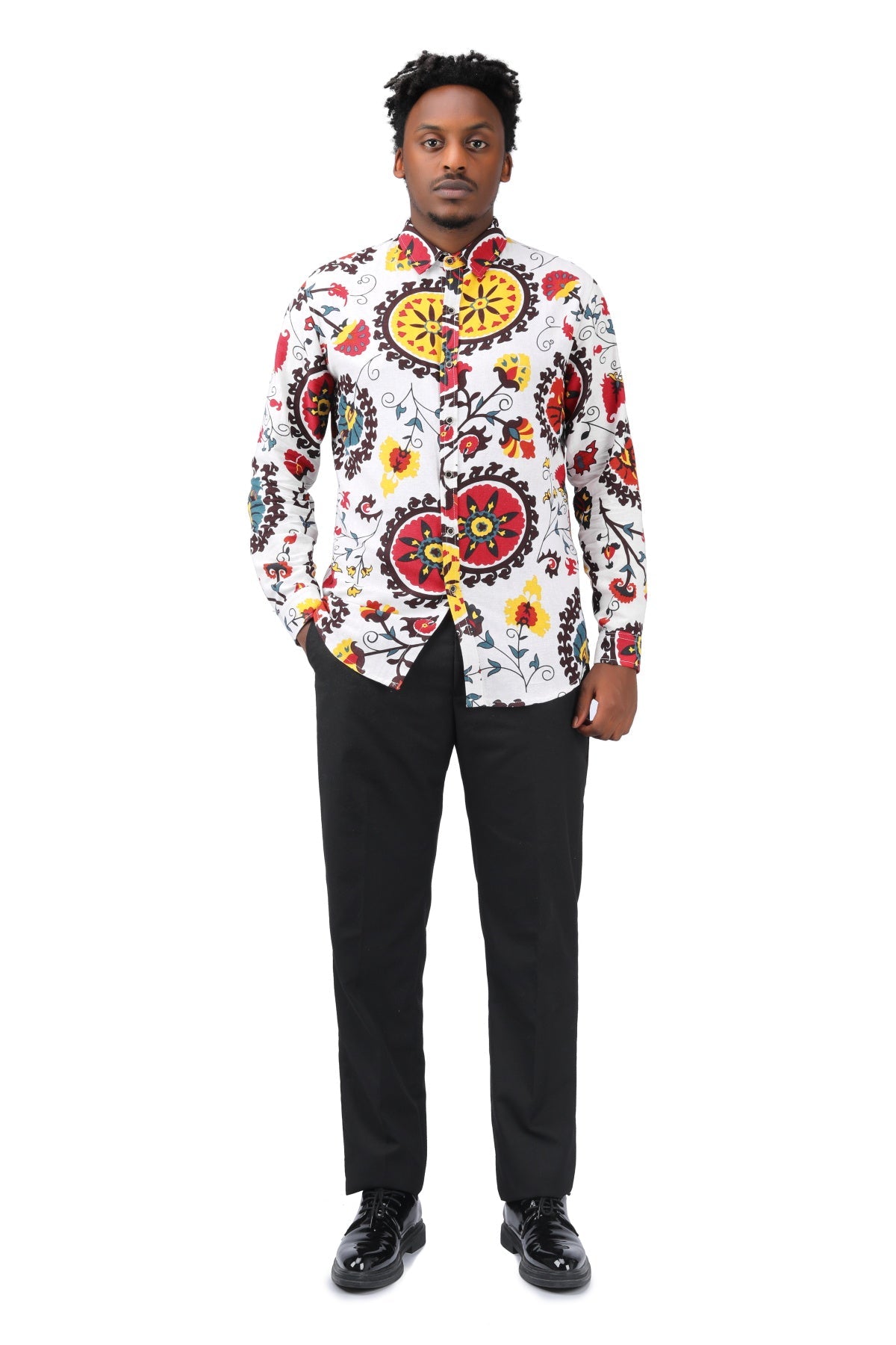 Men's Funky Printed Shirt Casual Shirt Fancy Floral Tops