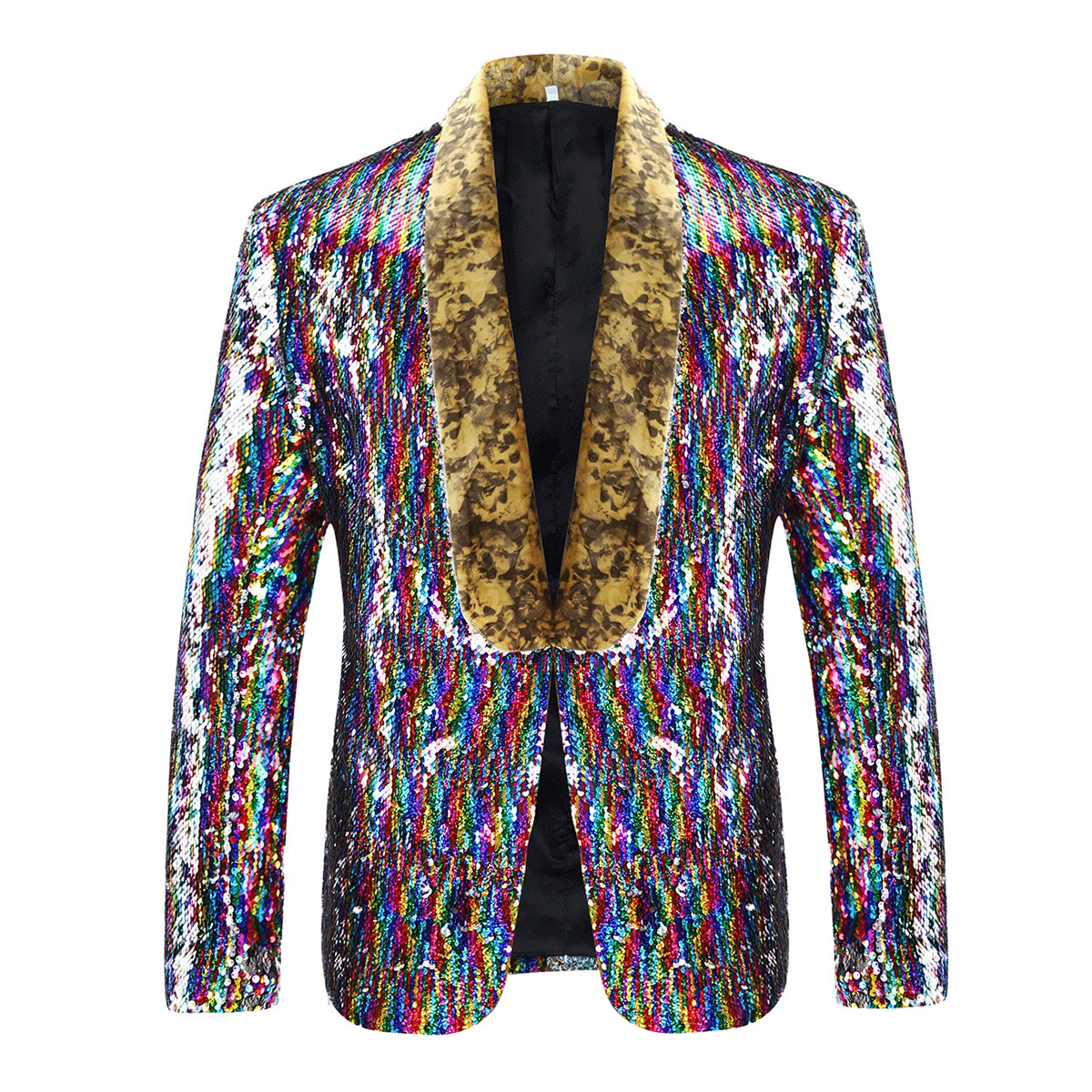 Slim Fit Motley Shiny Sequin Coat 2 Styles