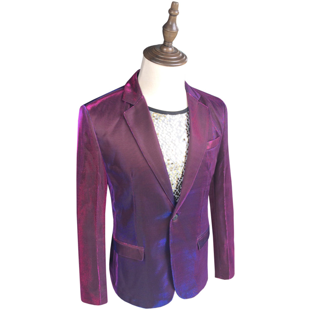 Slim Fit Gradient Ramp Blazer Purple