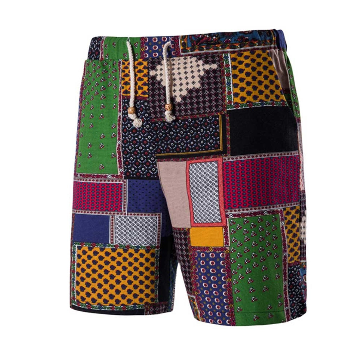 2-Piece Multi-colored Square Hawaii Summer Suit