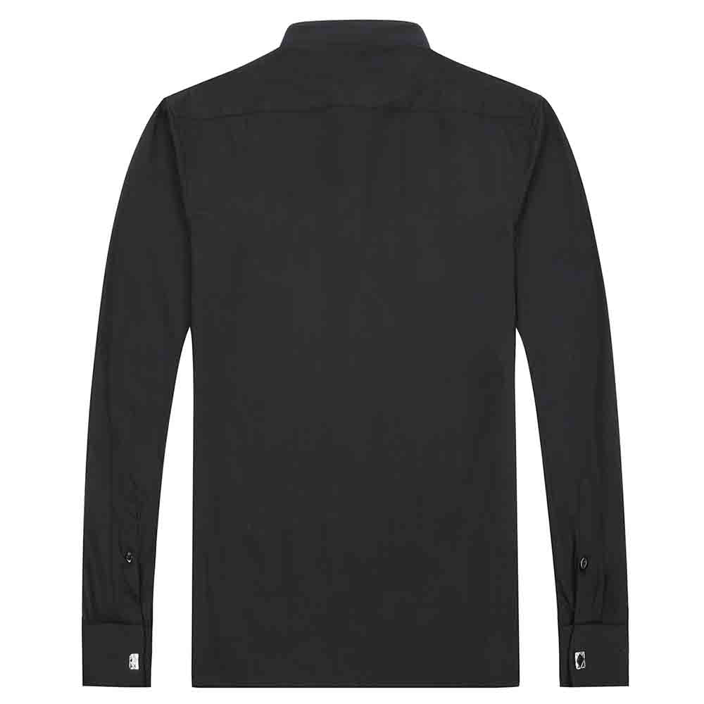 Slim Fit Dress Shirt Black with 2 bow ties