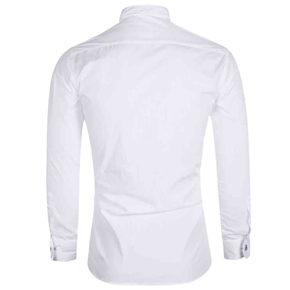 Slim Fit Dress Shirt White with 2 bow ties