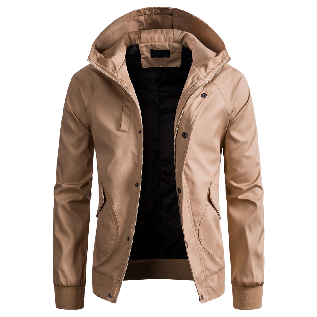 Mens Casual Hoodie Windbreaker Jackets Outdoors Coat