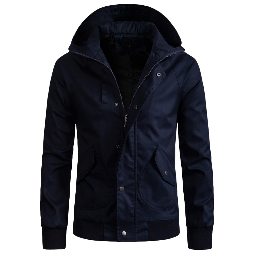 Mens Casual Hoodie Windbreaker Jackets Outdoors Coat