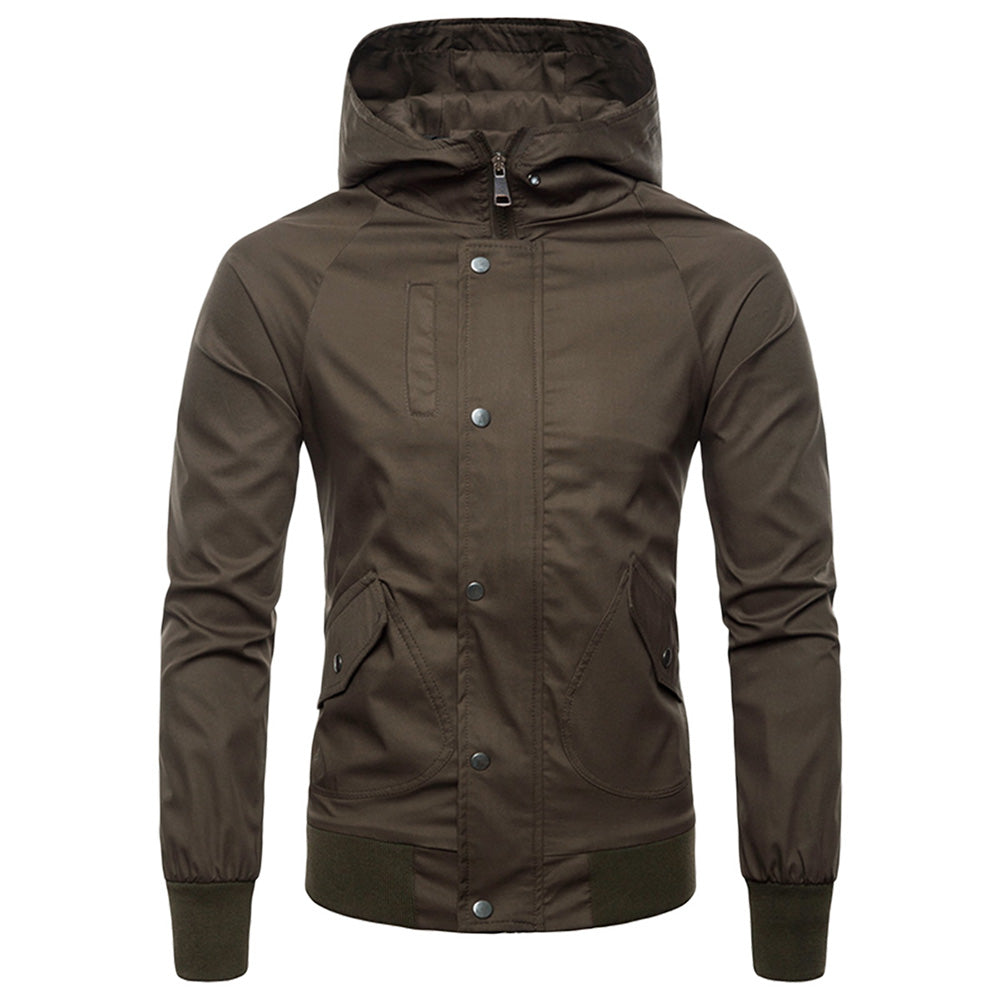 Mens Casual Hoodie Windbreaker Jackets Outdoors Coat