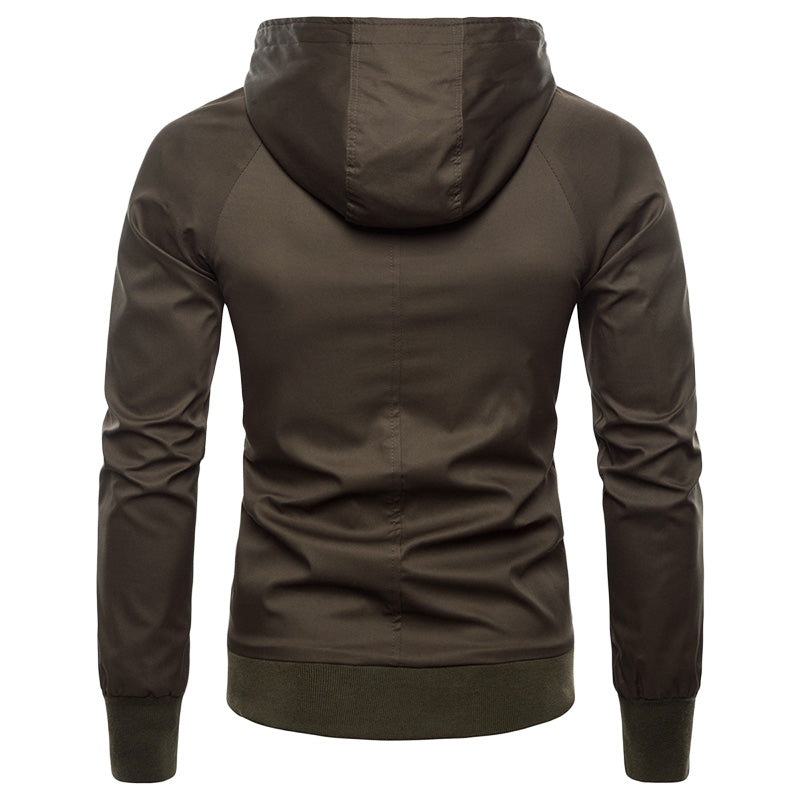 Mens Casual Hoodie Windbreaker Jackets Outdoors Coat