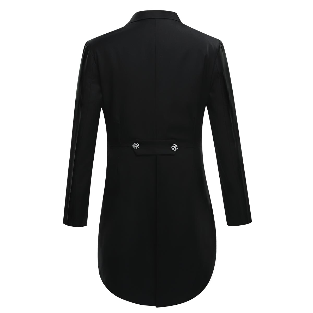 Mens Tailcoat 5 Piece Dress Suit Slim Fit Swallowtail jacket Black