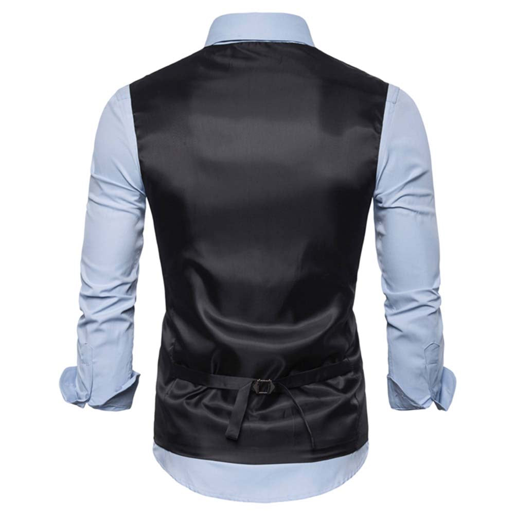 Slim Fit Comfortable Stripe DimGrey Vest