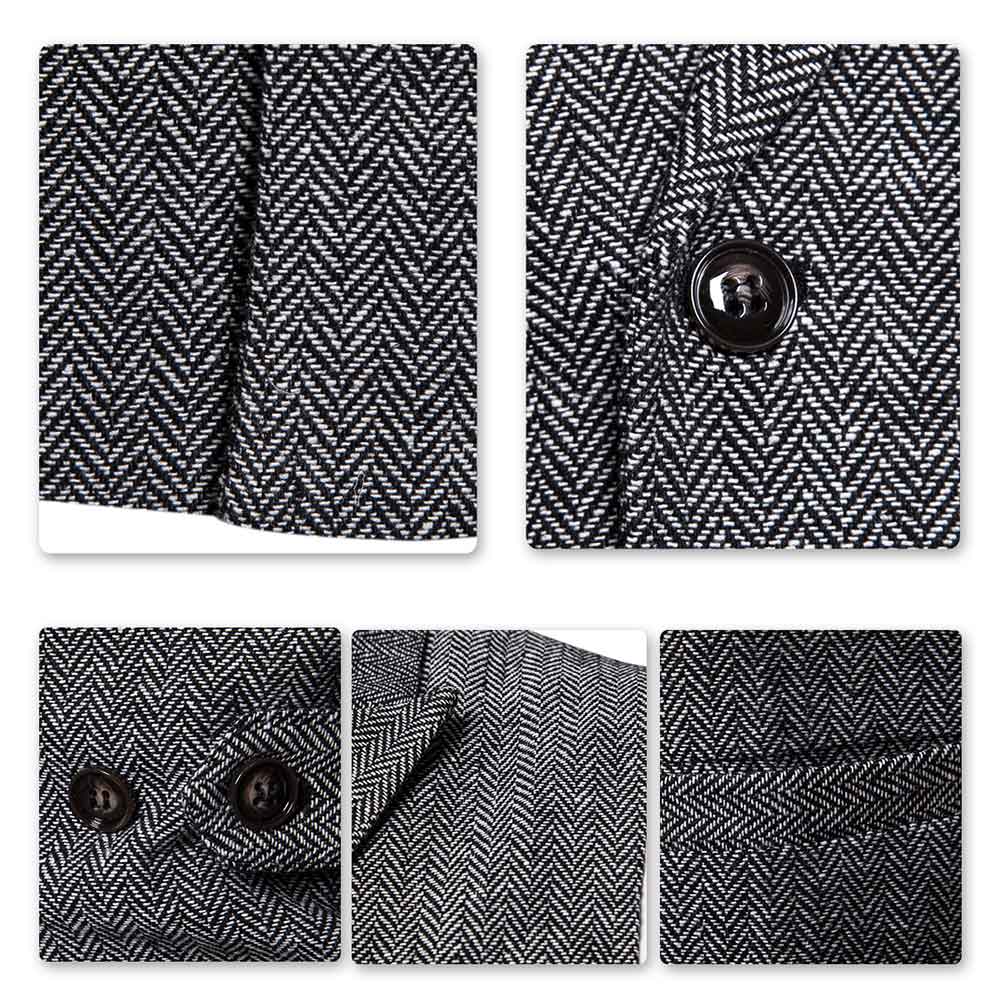 Slim Fit Casual Double Breasted Vest LightGray