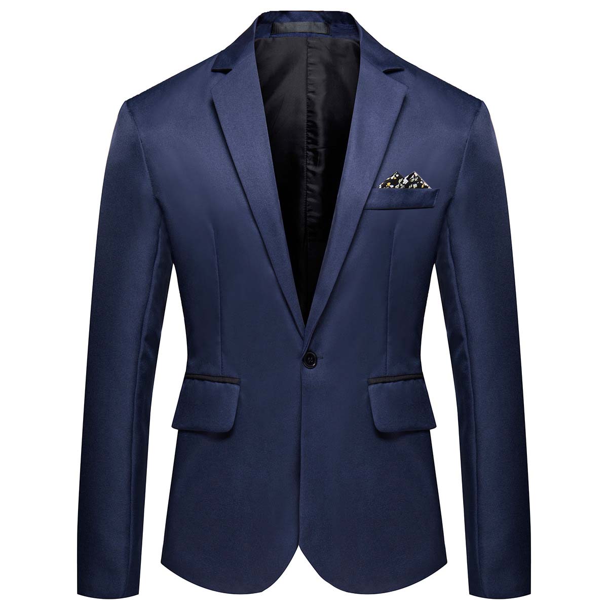Men's Casual Suit Jacket Slim Fit Lightweight Blazer Coat Navy