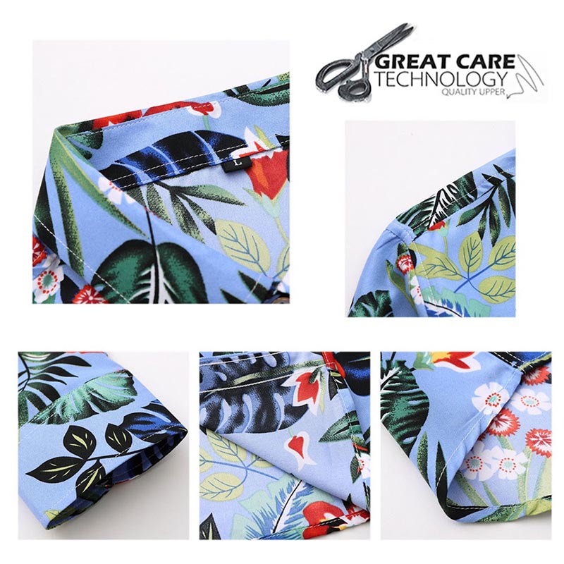 Men's Regular Fit Printed Casual Shirt Floral Shirts