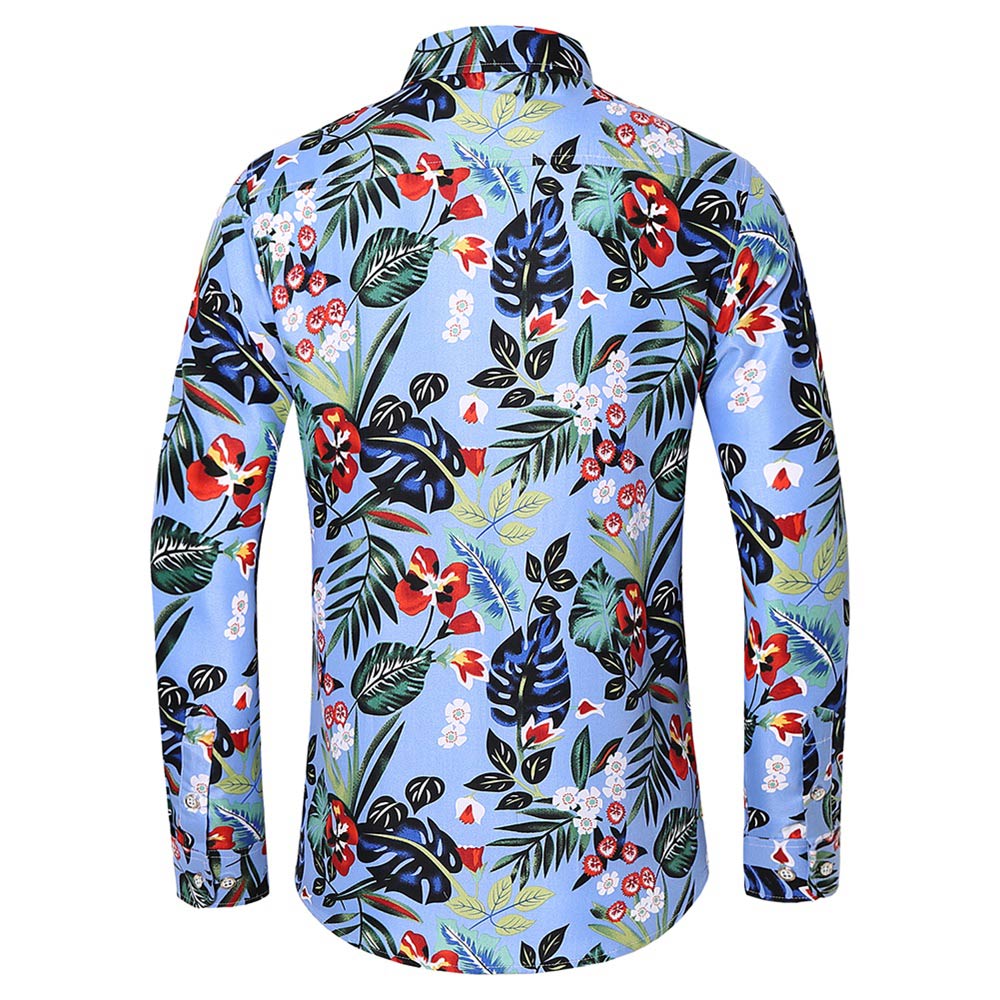 Men's Regular Fit Printed Casual Shirt Floral Shirts