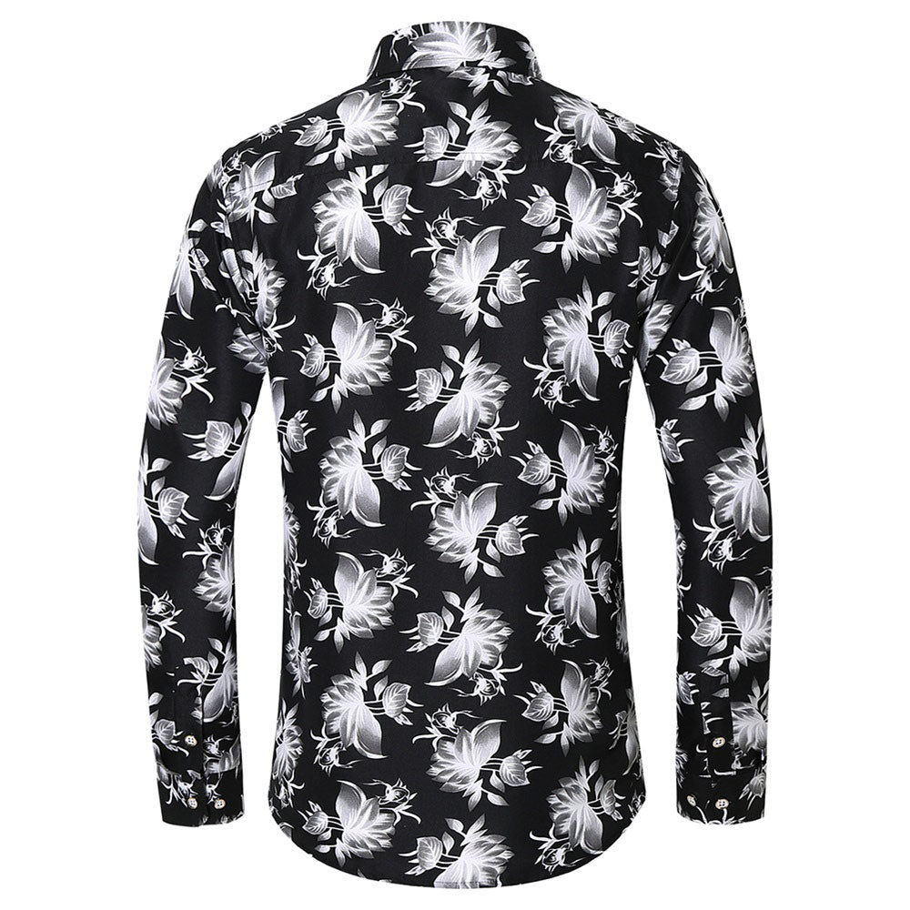 Men's Regular Fit Printed Casual Shirt Floral Shirts