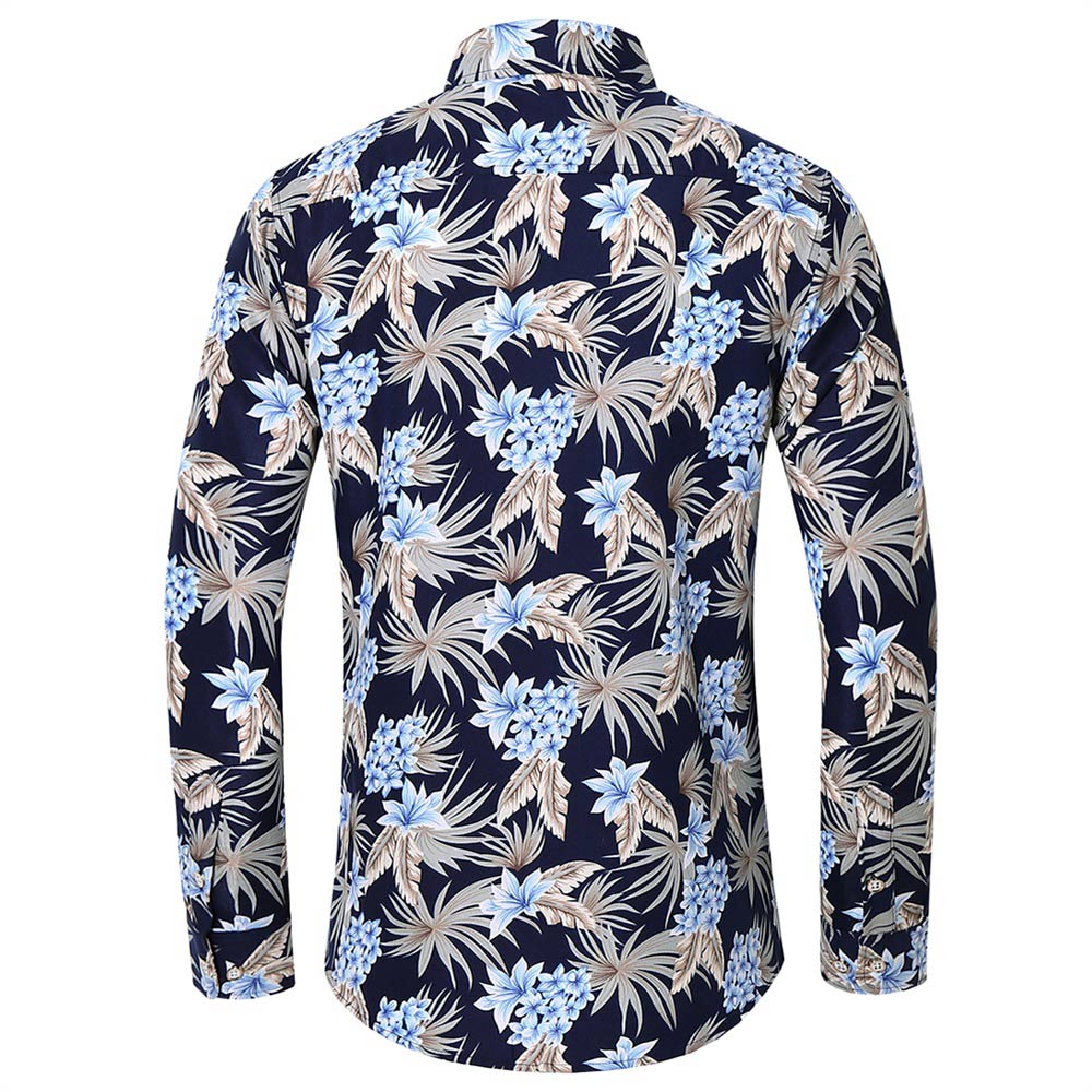 Men's Regular Fit Printed Casual Shirt Floral Shirts