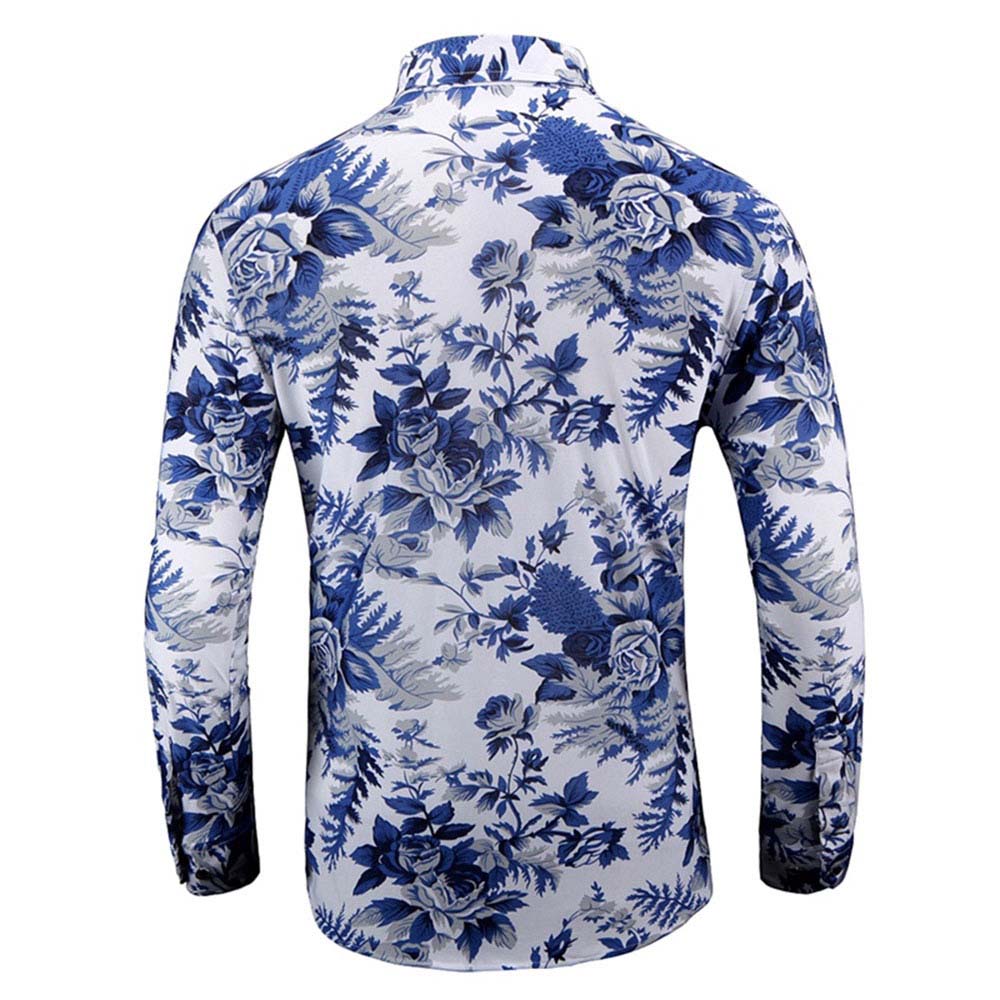 Men's Regular Fit Printed Casual Shirt Floral Shirts