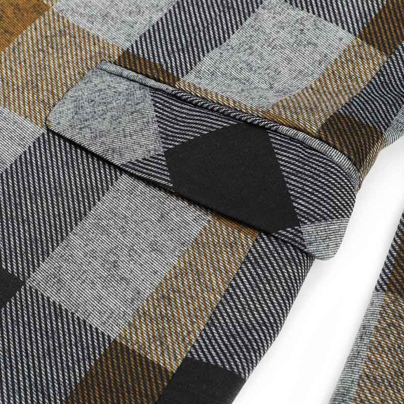 Plaid Stripe Jacket Slim Fit Casual Blazer Coat