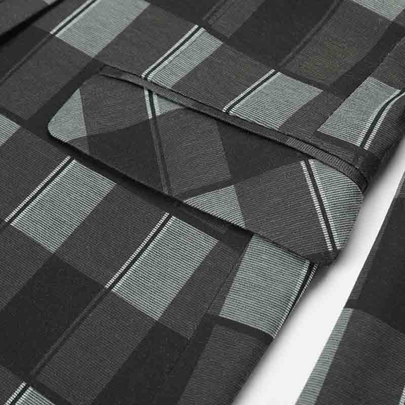 Plaid Stripe Jacket Slim Fit Casual Blazer Coat