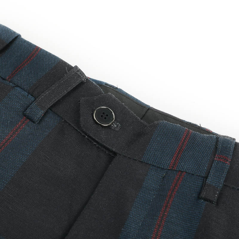 Multi-color Plaid Stripe Suit Slim Fit 2-Piece Casual Suit