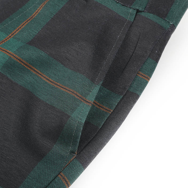 Multi-color Plaid Stripe Suit Slim Fit 2-Piece Casual Suit
