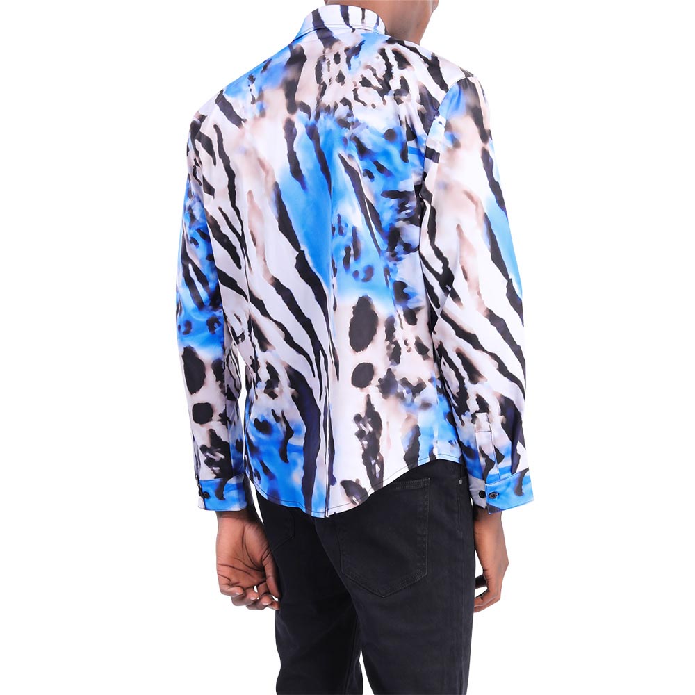 Men's Slim Fit Printed Casual Shirt Party Shirts