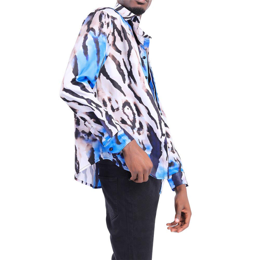 Men's Slim Fit Printed Casual Shirt Party Shirts