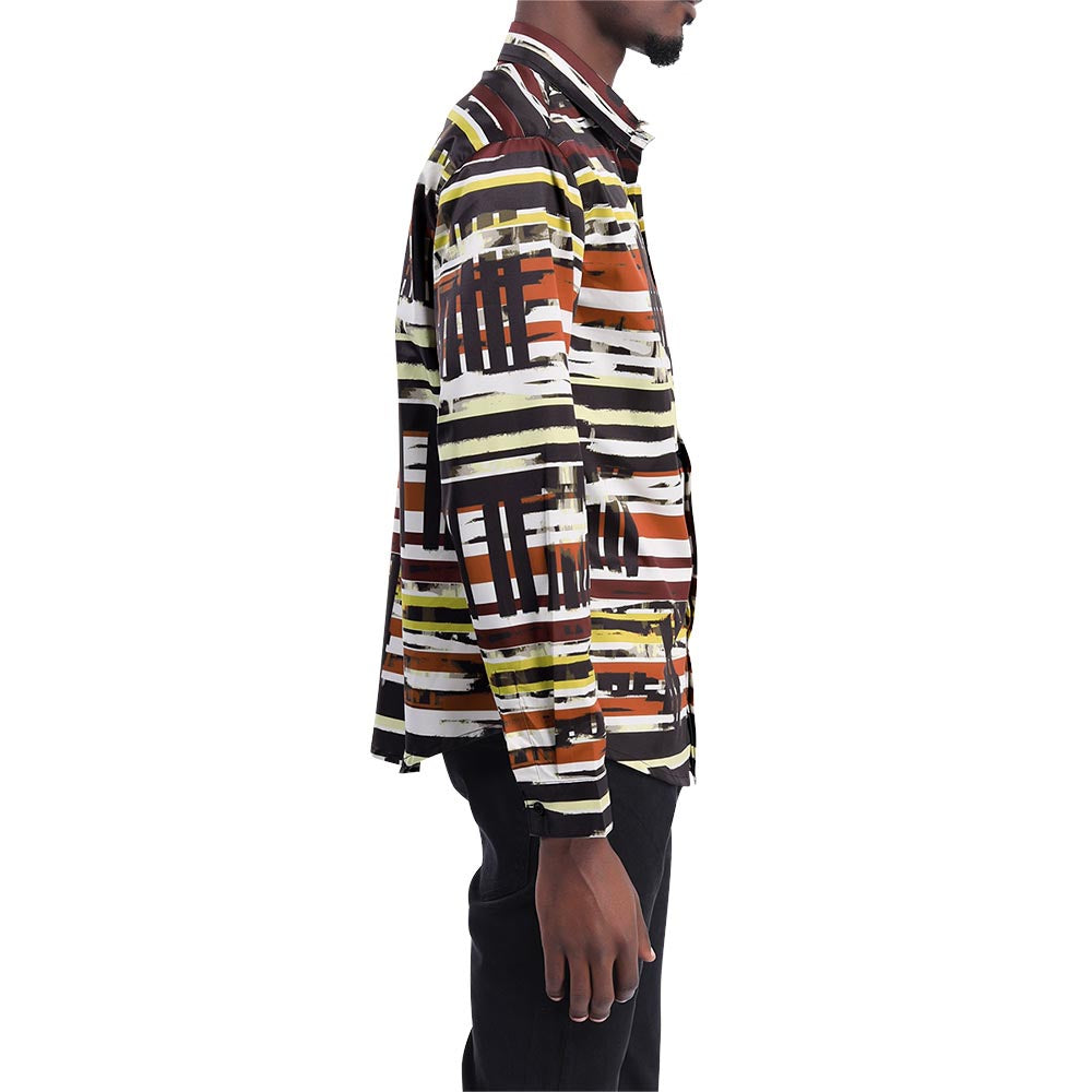 Men's Slim Fit Printed Casual Shirt Party Shirts