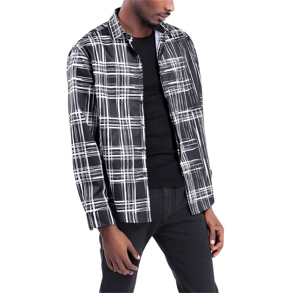 Men's Slim Fit Printed Casual Shirt Party Shirts