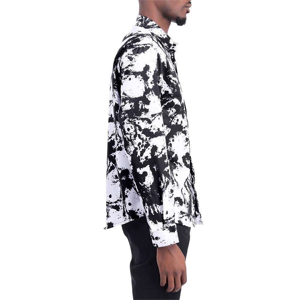 Men's Slim Fit Printed Casual Shirt Party Shirts