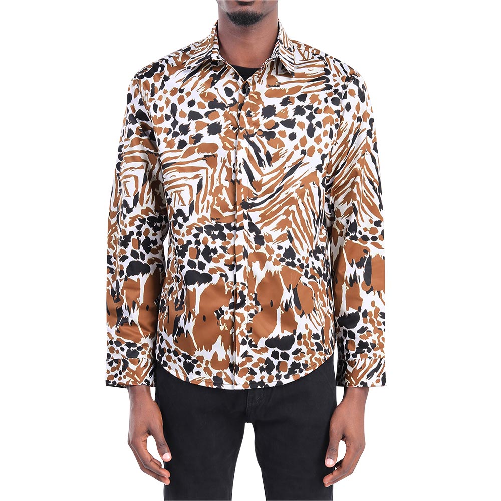 Men's Slim Fit Printed Casual Shirt Party Shirts