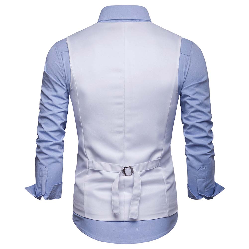 Slim Fit Casual Fashion Vest White