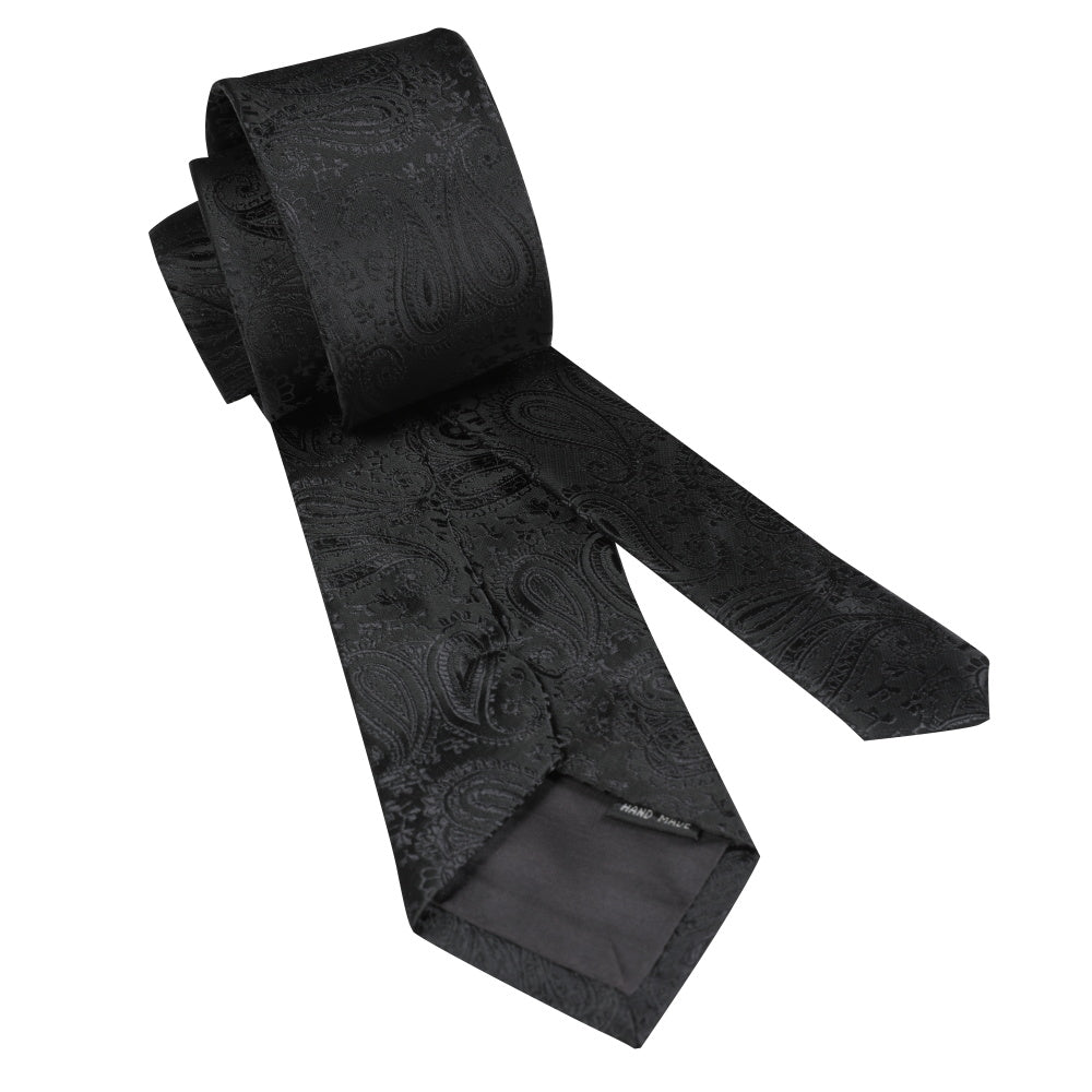 Printed Floral Tie Neckties Set with Handkerchief Cufflinks