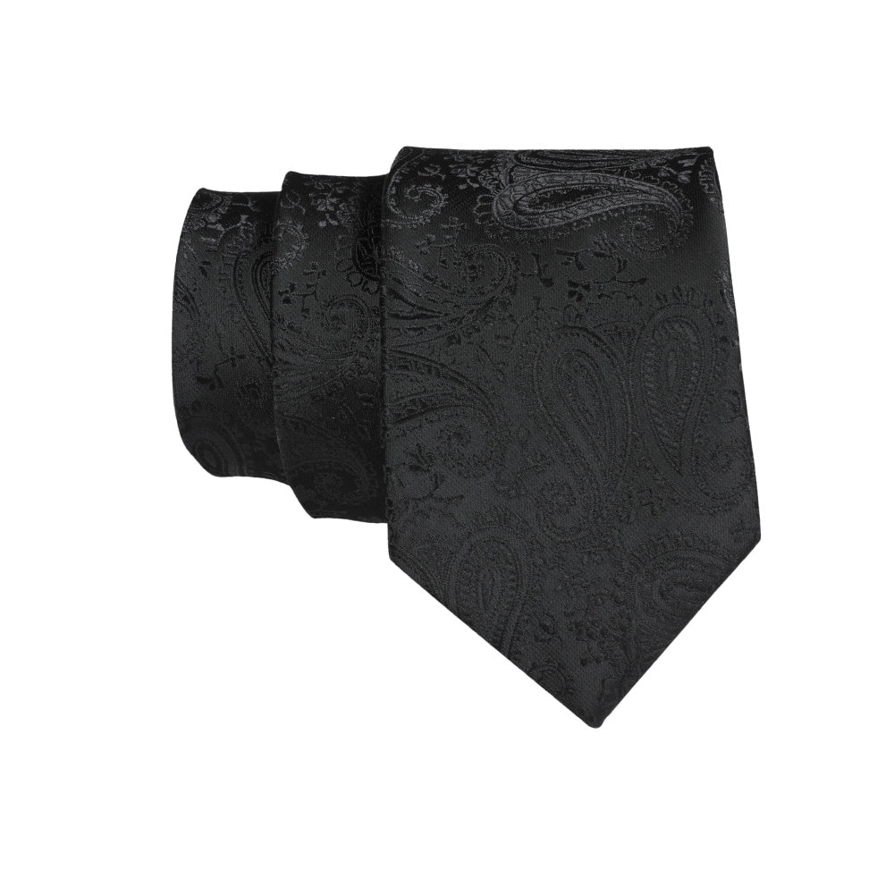 Printed Floral Tie Neckties Set with Handkerchief Cufflinks