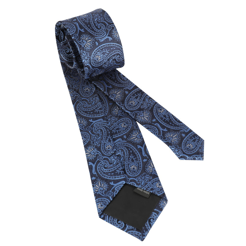 Printed Floral Tie Neckties Set with Handkerchief Cufflinks