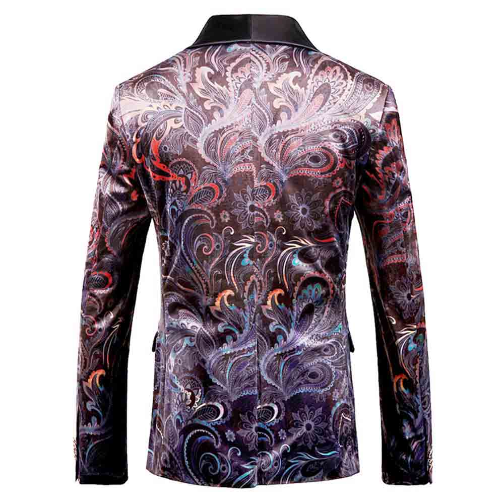 Slim Fit Floral Print Casual Blazer