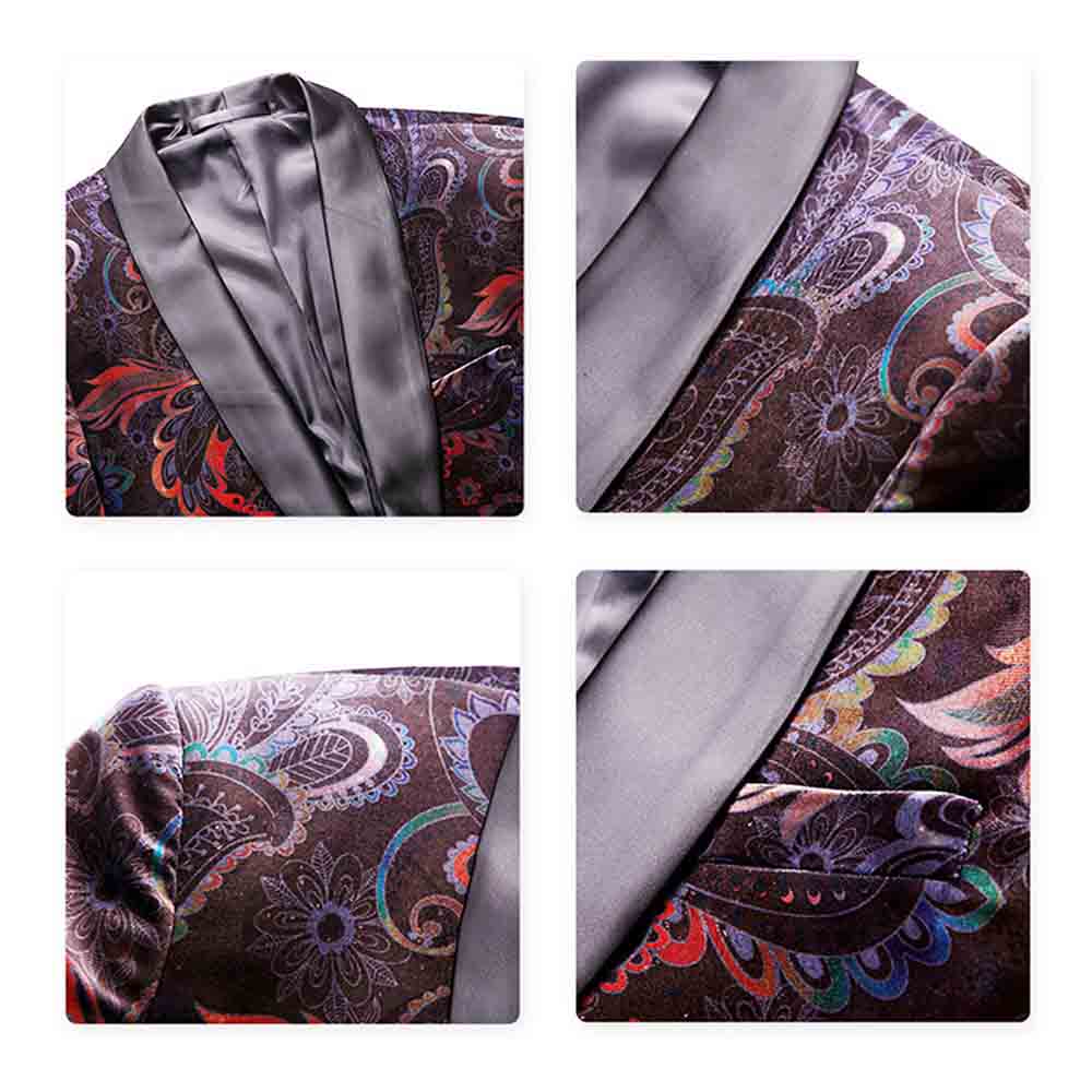 Slim Fit Floral Print Casual Blazer