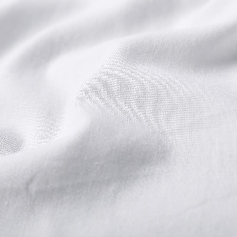 White Slim Fit Solid Linen Casual Shirt