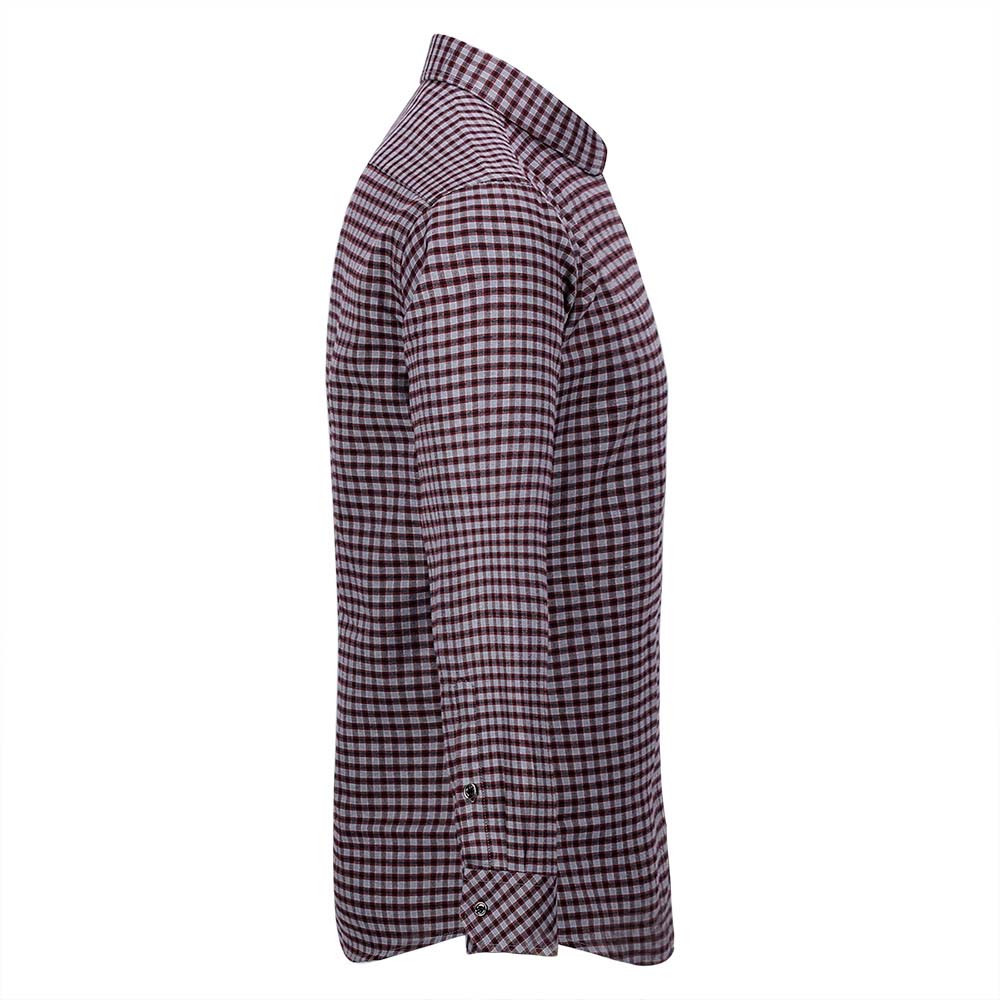 Men's Regular Fit Striped and Plaid Casual Cotton Shirt
