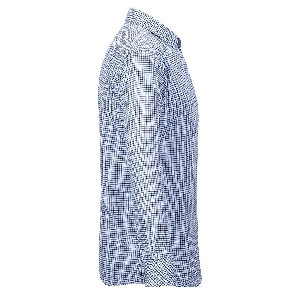 Men's Regular Fit Striped and Plaid Casual Cotton Shirt