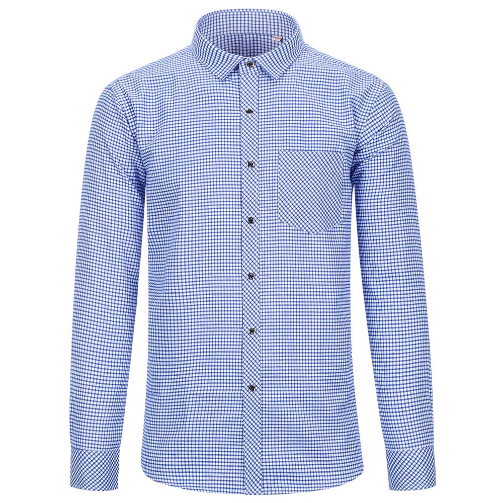 Men's Regular Fit Striped and Plaid Casual Cotton Shirt