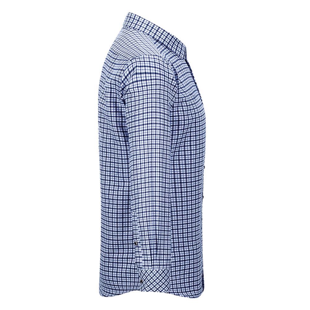 Men's Regular Fit Striped and Plaid Casual Cotton Shirt