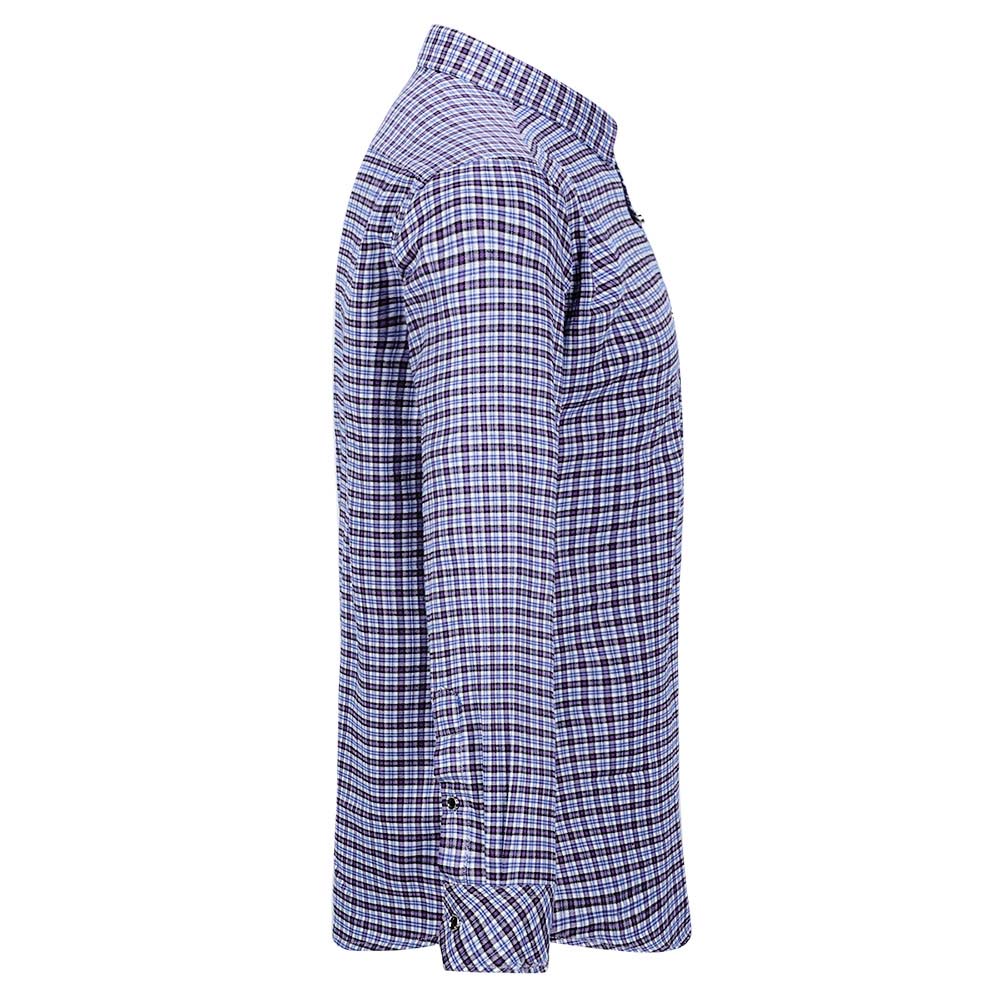 Men's Regular Fit Striped and Plaid Casual Cotton Shirt