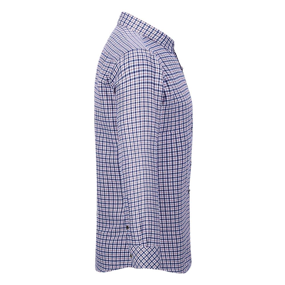Men's Regular Fit Striped and Plaid Casual Cotton Shirt