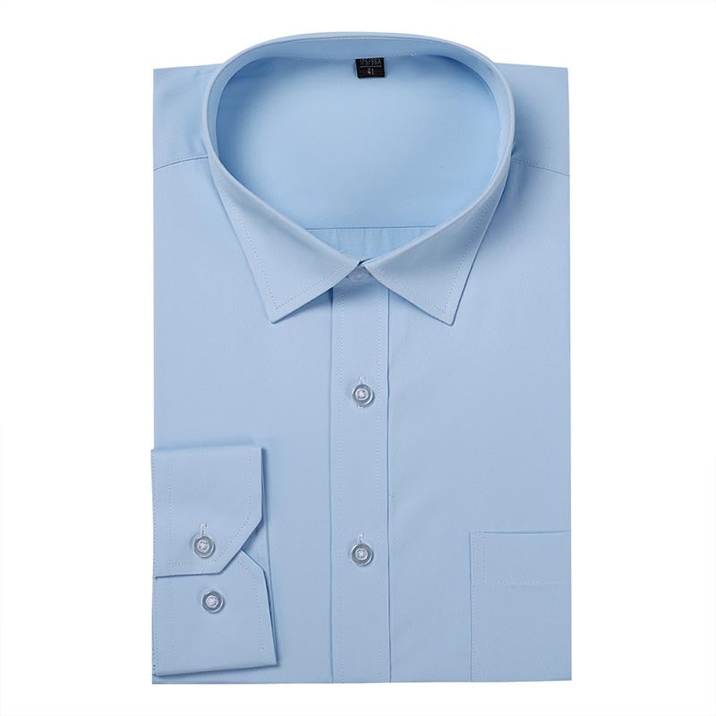 Men's Solid Blue Business | Formal | Casual Lapel Shirt