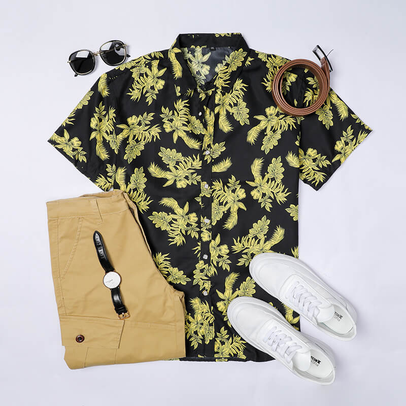 Print Black Shirt Summer Shirt