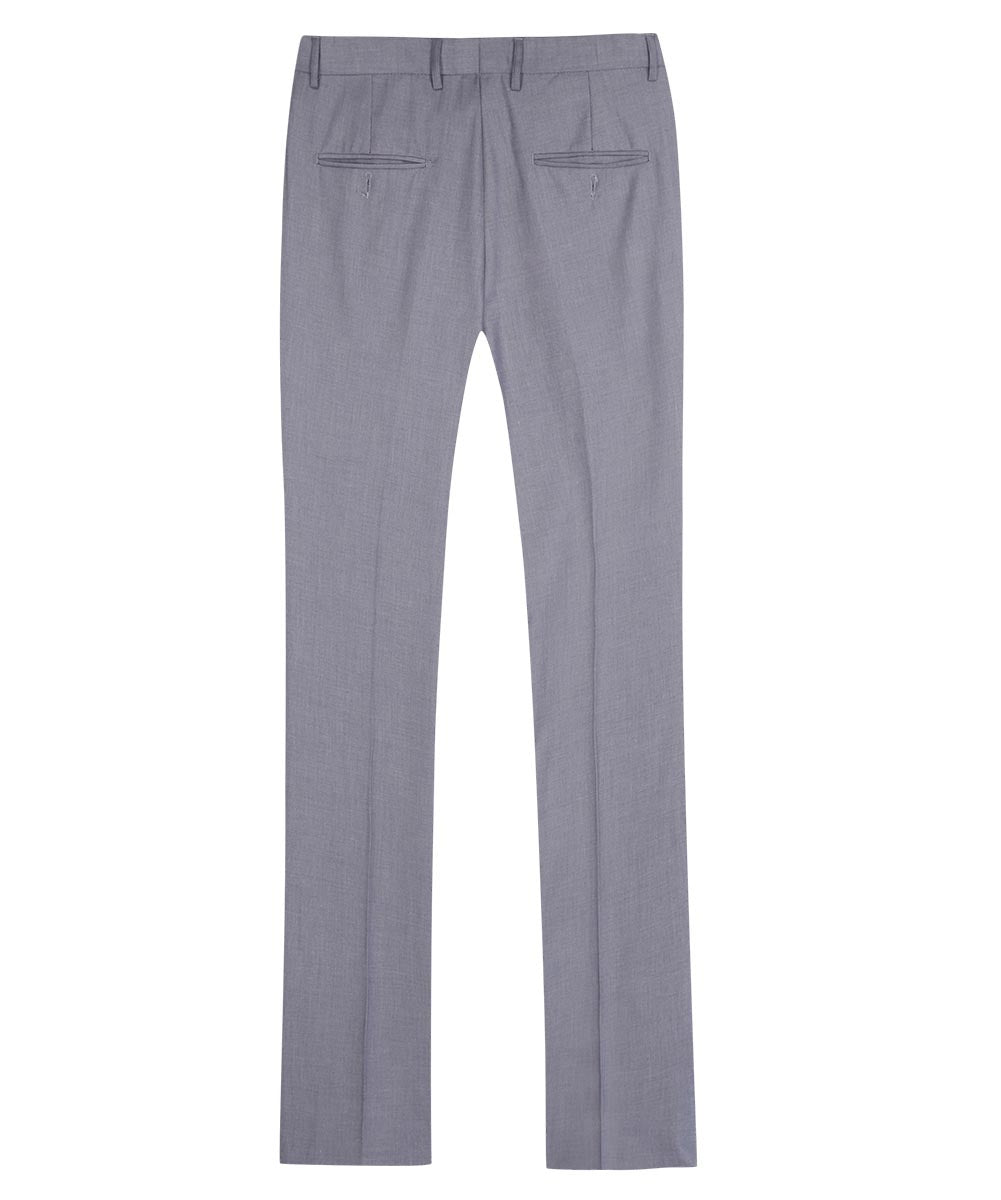 Men's Classic Slim Fit Stretch Flat Front Slacks Dress Pants Grey