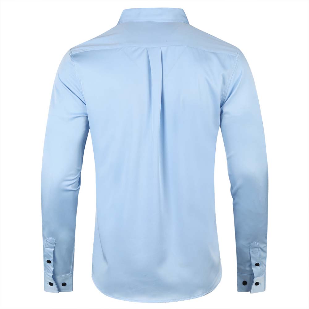 Men's Solid Slim Fit Bamboo Fiber Casual Formal Shirt