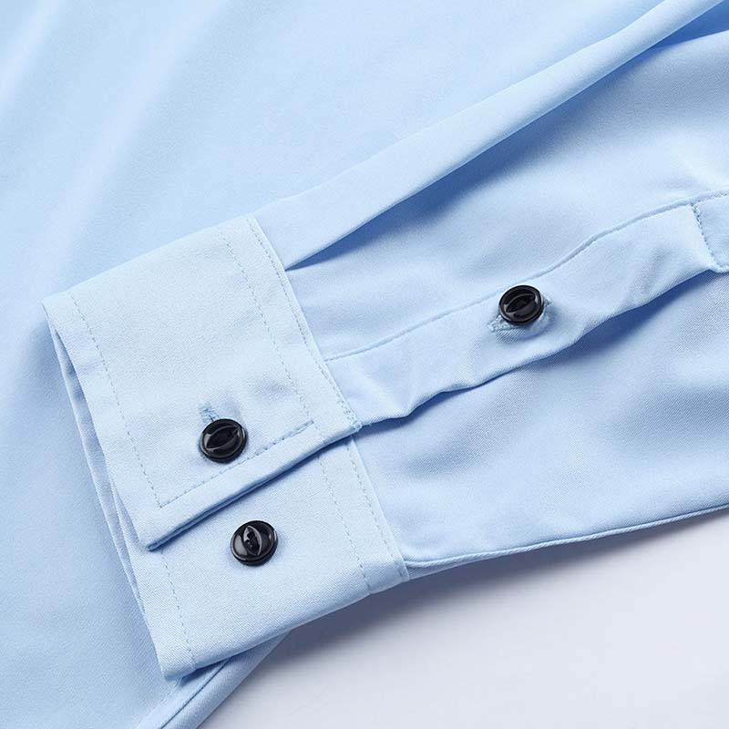 Men's Solid Slim Fit Bamboo Fiber Casual Formal Shirt