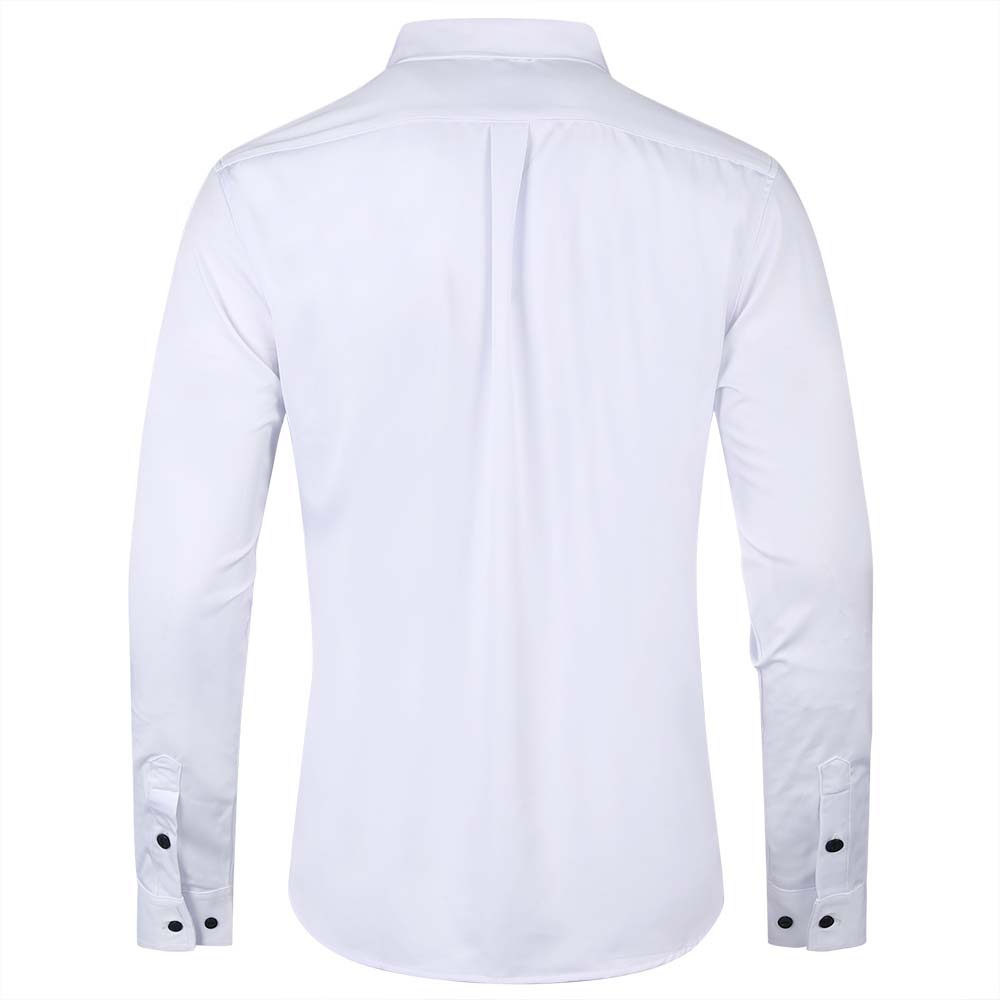 Men's Solid Slim Fit Bamboo Fiber Casual Formal Shirt