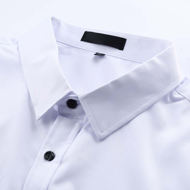 Men's Solid Slim Fit Bamboo Fiber Casual Formal Shirt