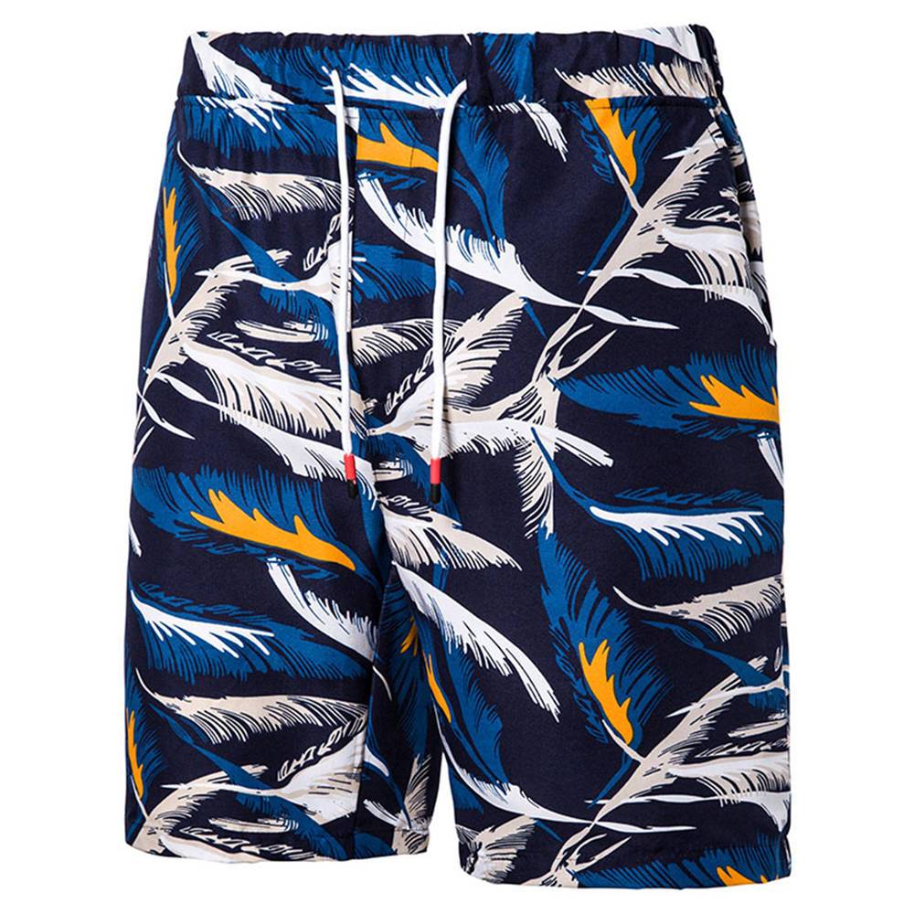 Relaxed Fit Floral Casual Shorts Blue